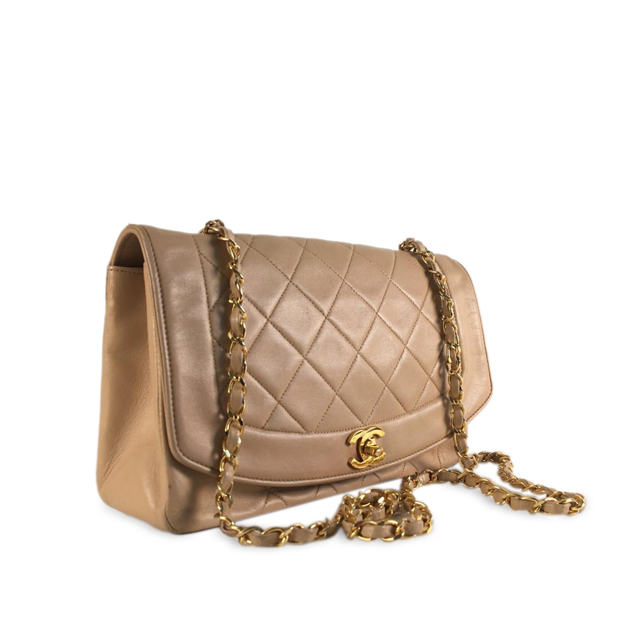 Chanel Medium Lambskin Diana Flap Crossbody