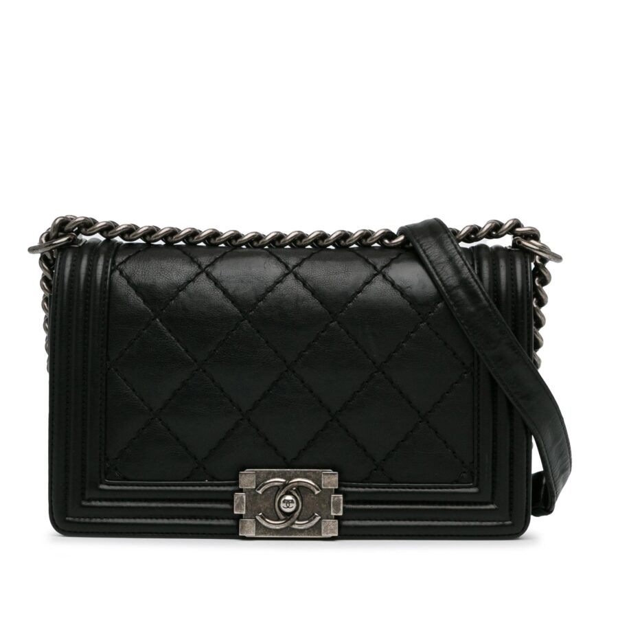 Chanel Medium Lambskin Stitch It Boy Flap Shoulder Bag | Studio Nafay