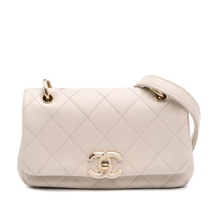 Chanel Medium Lambskin Twist Chain Enamel CC Flap | Studio Nafay