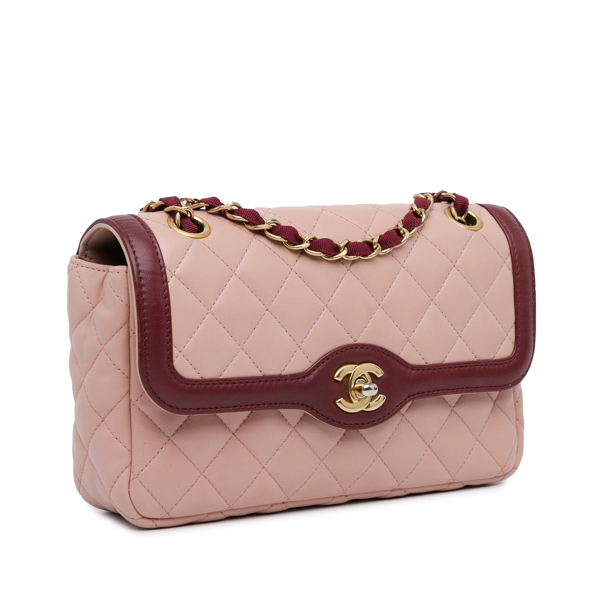 Chanel Medium Lambskin Two Tone Day Flap Shoulder Bag