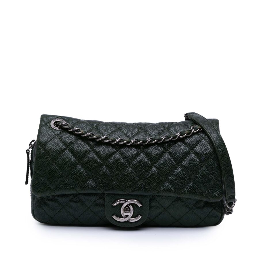 Chanel Medium Quilted Iridescent Caviar Easy Flap | Studio Nafay