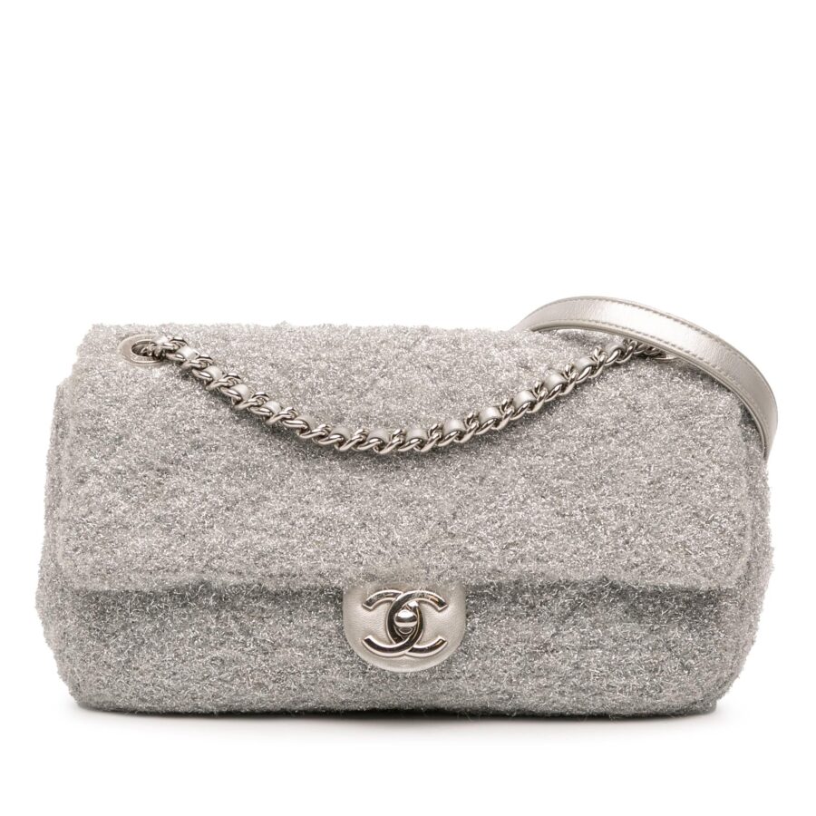 Chanel Medium Quilted Lurex Ground Control Pluto Glitter Flap | Studio Nafay