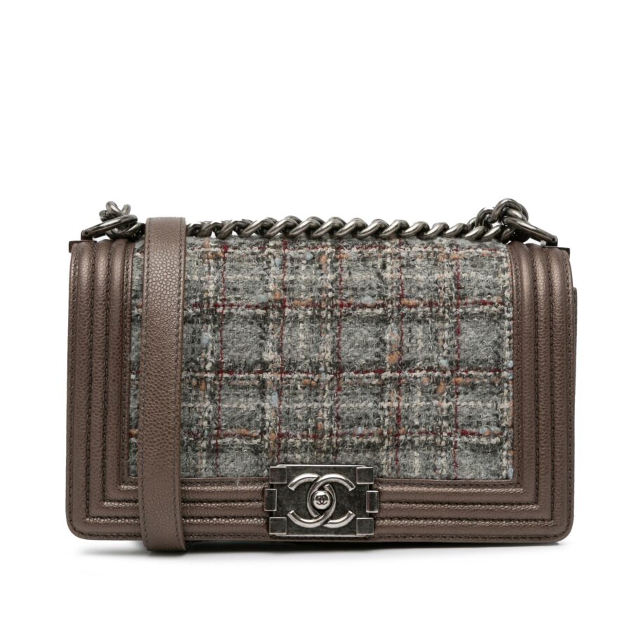 Chanel Medium Tweed Boy Flap Shoulder Bag | Studio Nafay