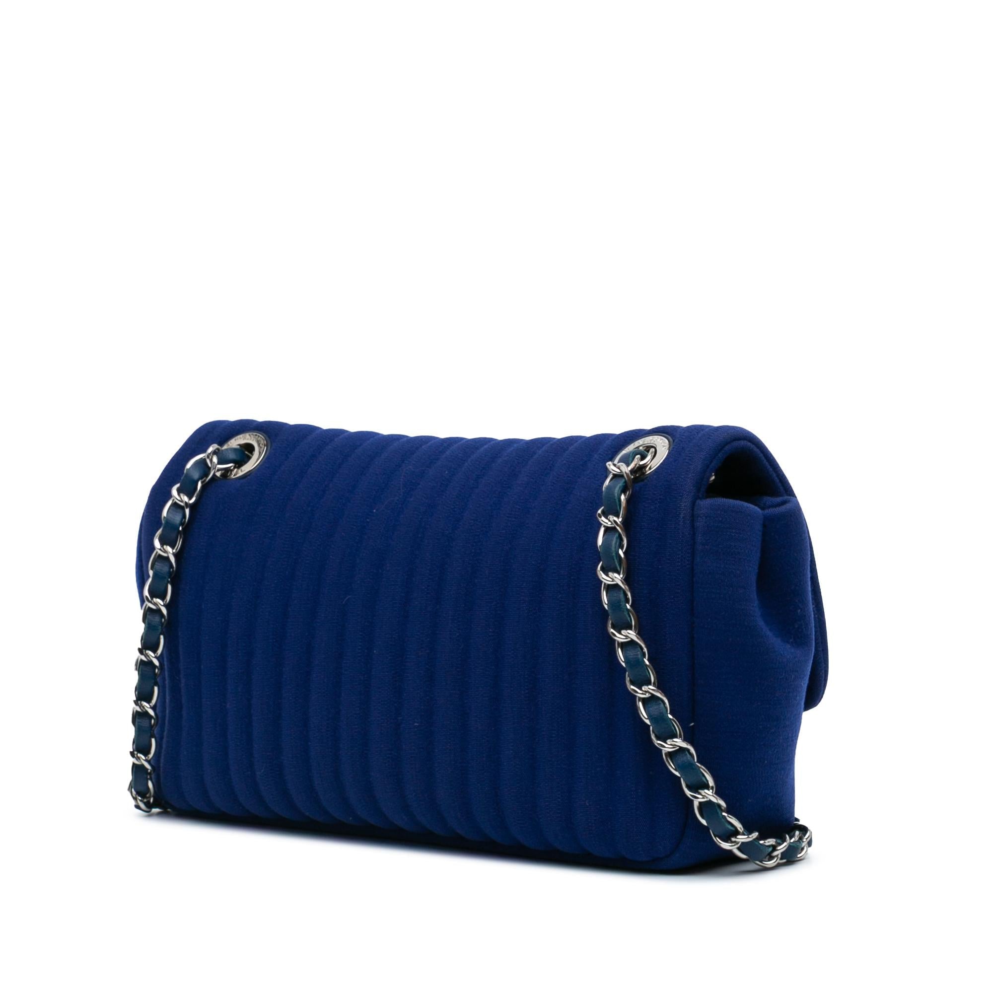 Chanel Medium Vertical Quilted Jersey Chain Flap - Product Image 2