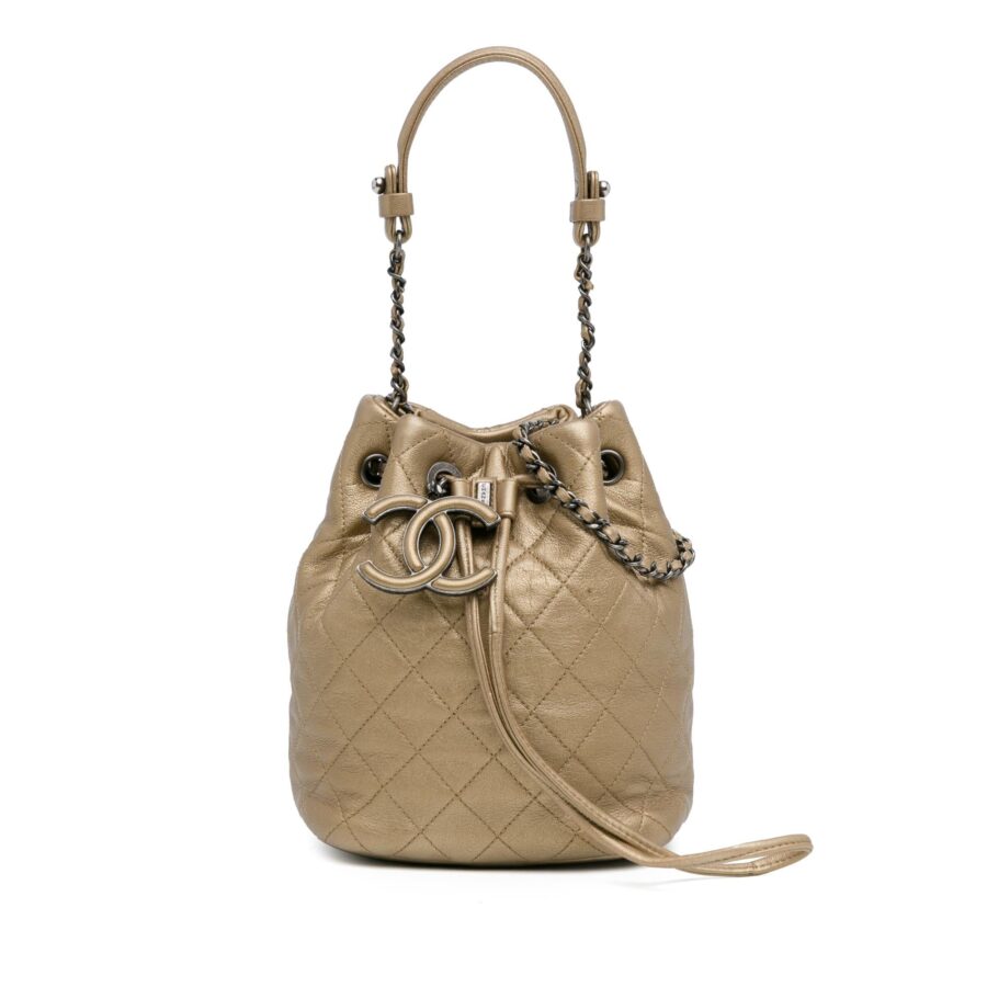 Chanel Metallic CC Charm Bucket Bag | Studio Nafay