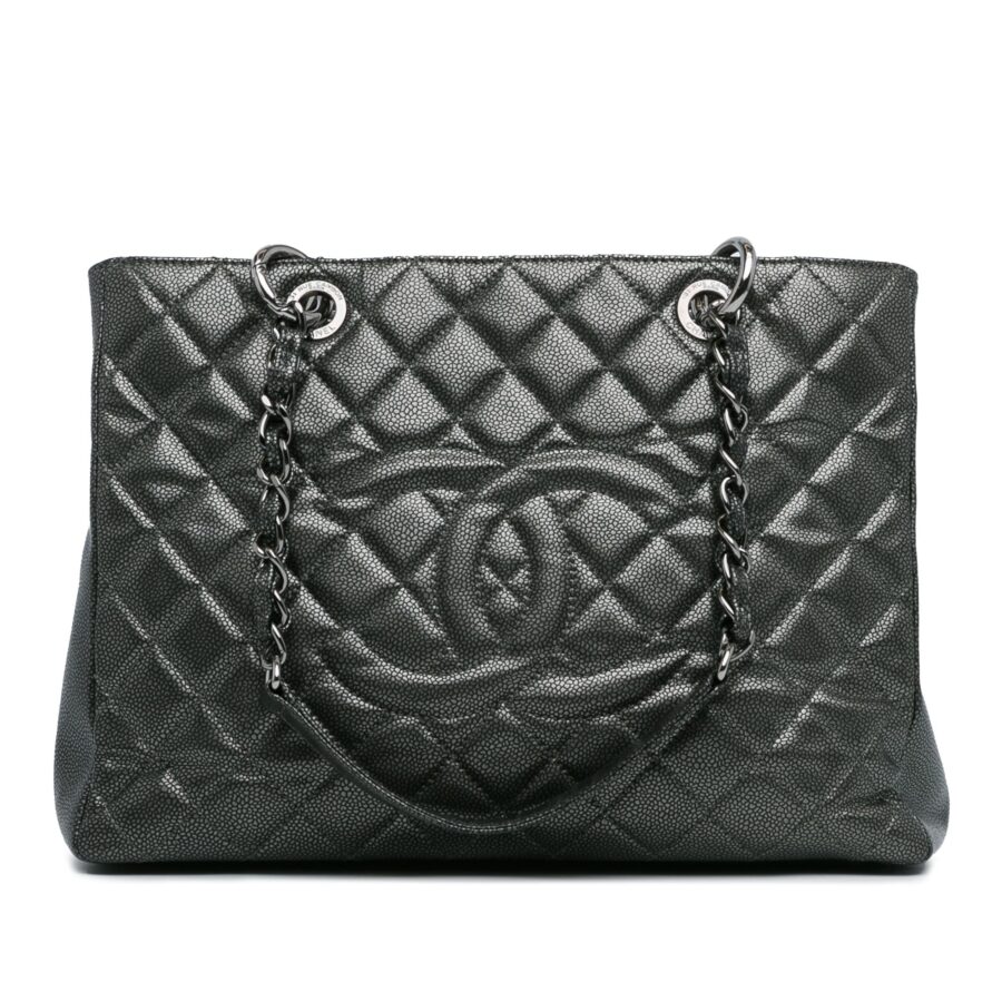 Chanel Metallic Caviar Grand Shopping Tote | Studio Nafay