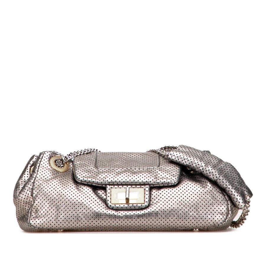Chanel Metallic Perforated Calfskin Drill Accordion Flap | Studio Nafay