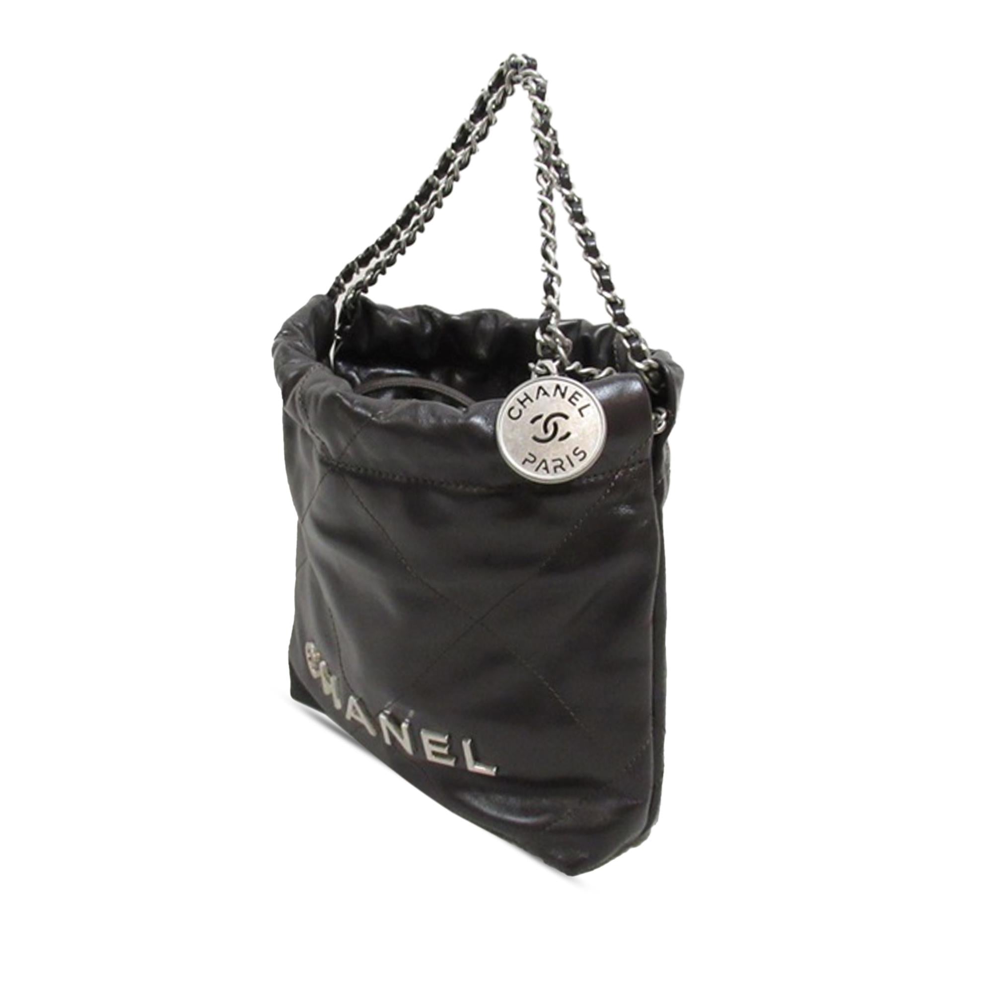 Chanel Mini Calfskin 22 Satchel Handbag