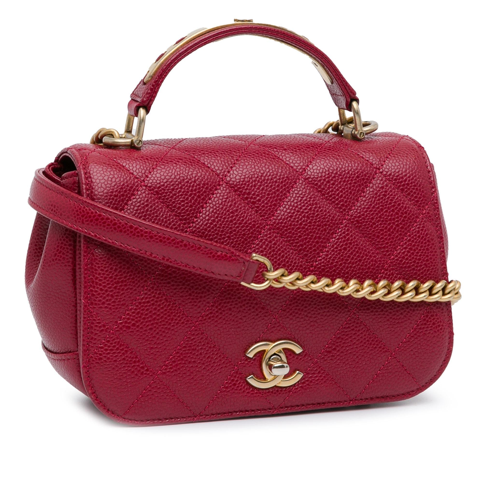 Chanel Mini Caviar Carry Around Flap Shoulder Bag