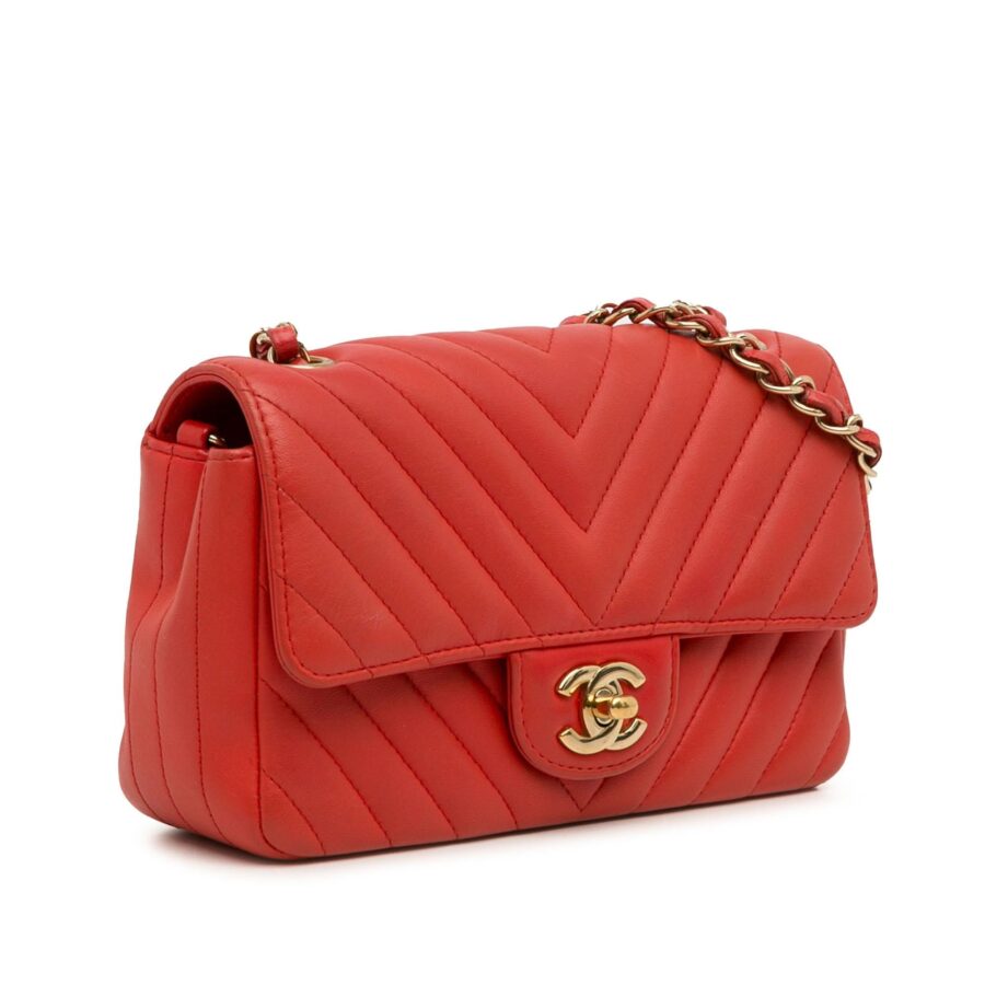 Chanel Mini Chevron Quilted Lambskin Rectangular Flap Bag | Studio Nafay