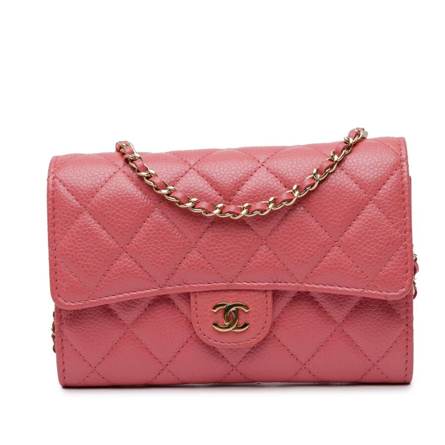 Chanel Mini Classic Caviar Flap Wallet on Chain Crossbody | Studio Nafay