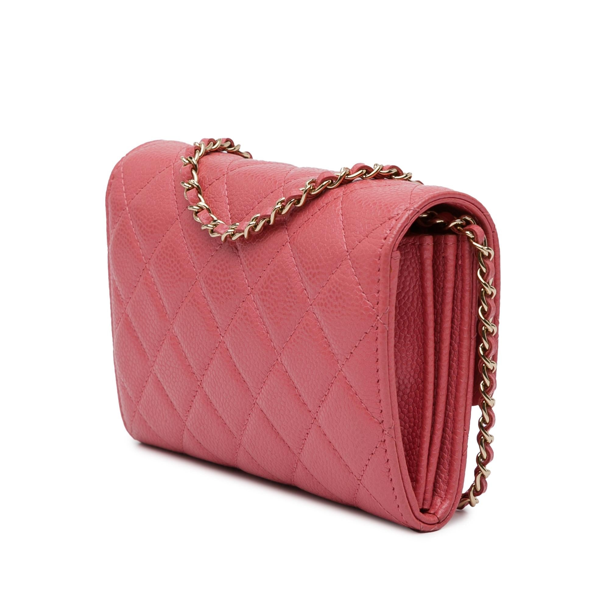Chanel Mini Classic Caviar Flap Wallet on Chain Crossbody