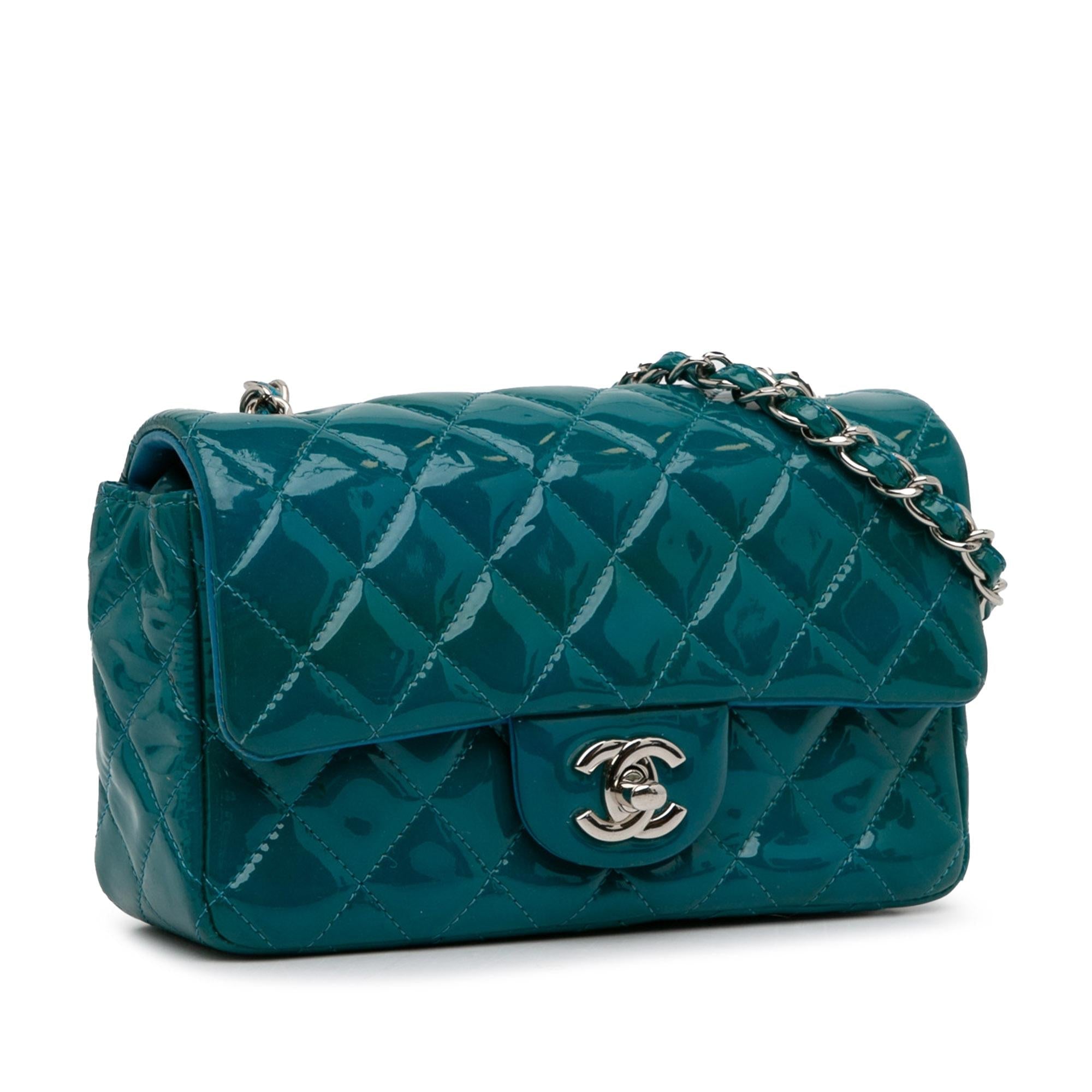 Chanel Mini Classic Patent Rectangular Single Flap Crossbody