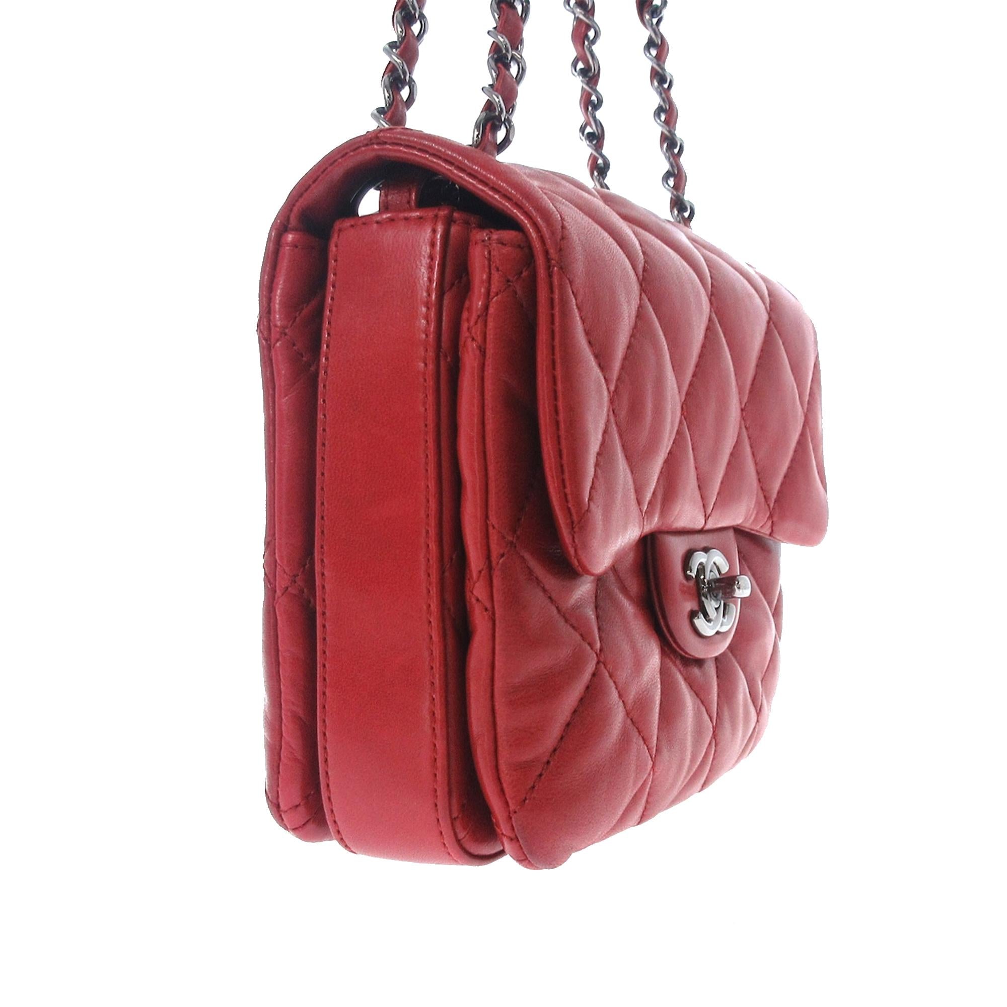 Chanel Mini Lambskin 3 Flap Crossbody
