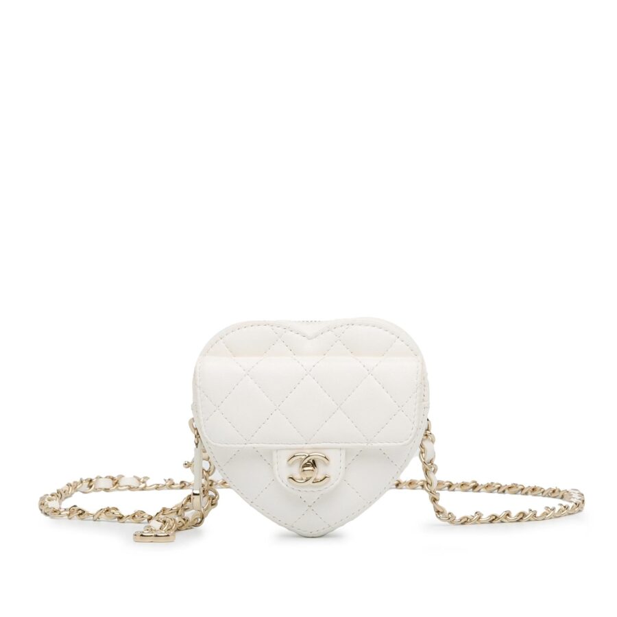 Chanel Mini Lambskin CC in Love Heart Belt Bag | Studio Nafay