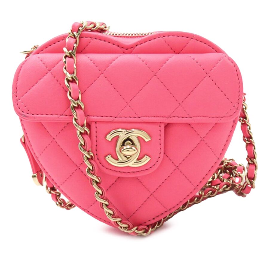 Chanel Mini Lambskin CC in Love Heart Crossbody | Studio Nafay