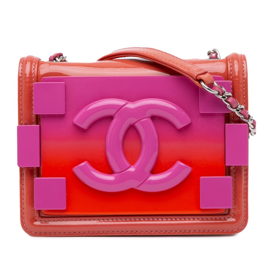 Chanel Mini Ombre Plexiglass and Patent Boy Brick Flap Crossbody | Studio Nafay
