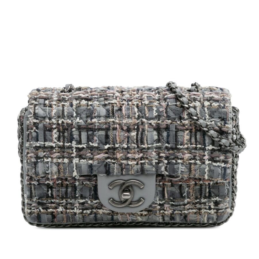 Chanel Mini Quilted Tweed River of Pearls Flap | Studio Nafay