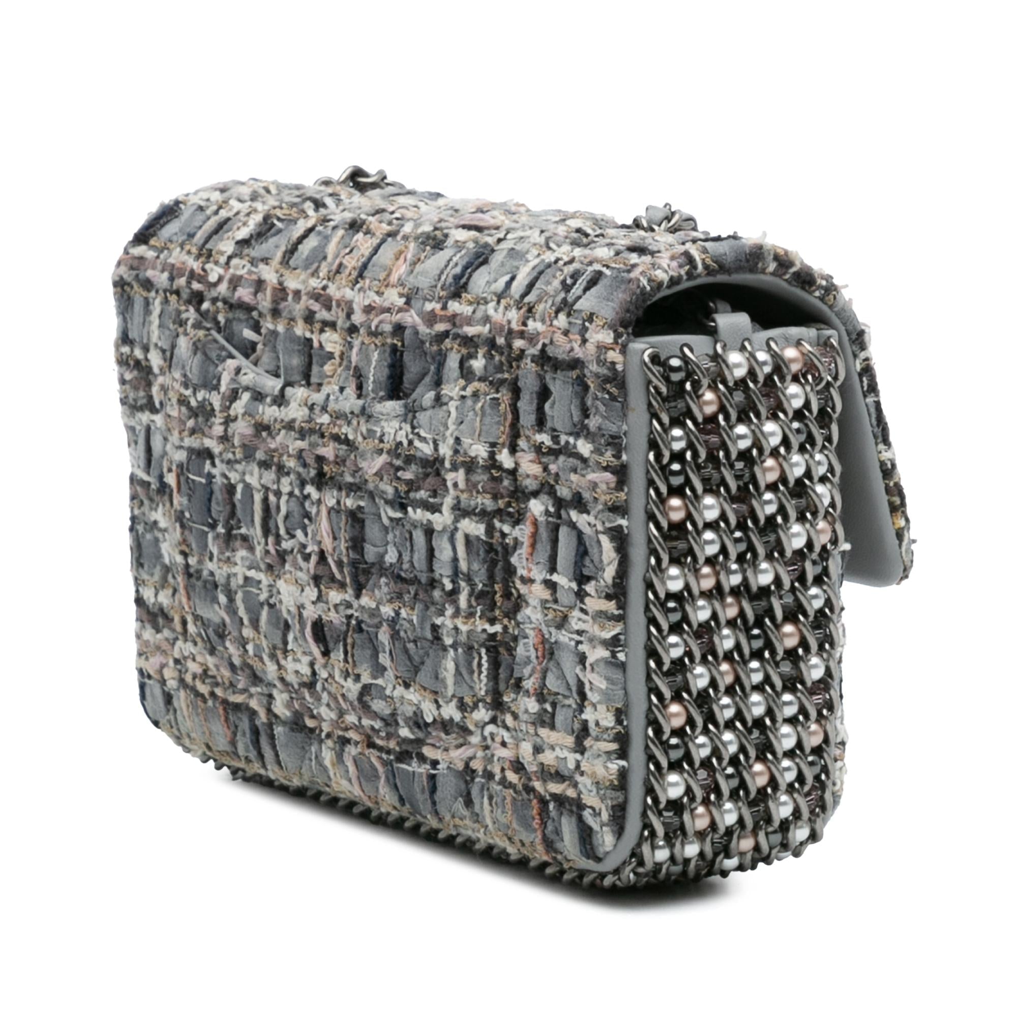 Chanel Mini Quilted Tweed River of Pearls Flap - Product Image 2