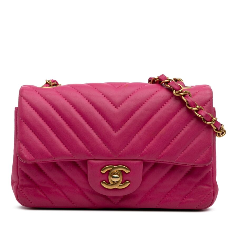 Chanel Mini Rectangular Classic Chevron Lambskin Single Flap | Studio Nafay