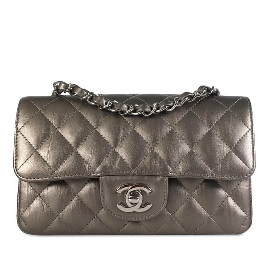 Chanel Mini Rectangular Classic Metallic Calfskin Single Flap Crossbody | Studio Nafay