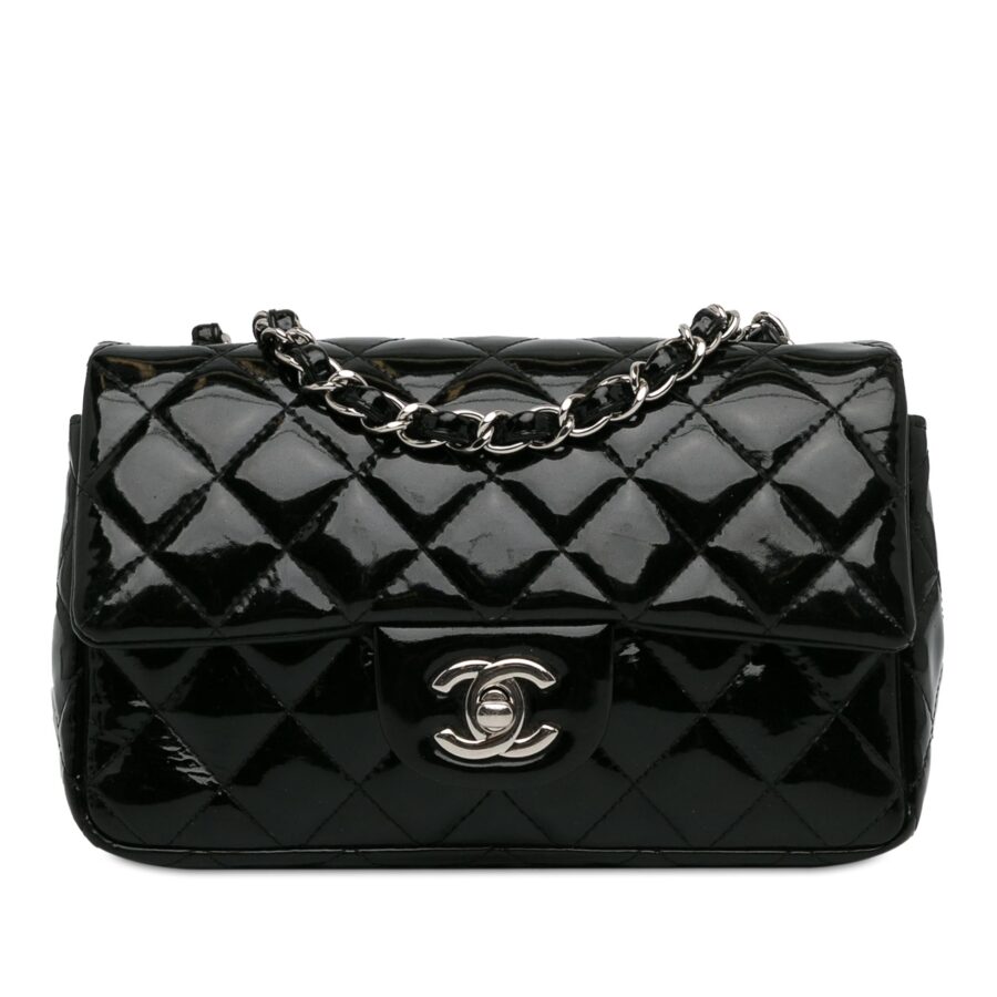 Chanel Mini Rectangular Classic Patent Single Flap Crossbody | Studio Nafay