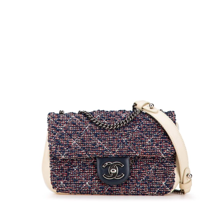 Chanel Mini Rectangular Tweed Single Flap Shoulder Bag | Studio Nafay