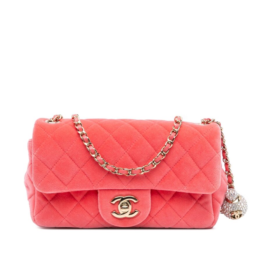 Chanel Mini Rectangular Velvet Pearl Crush Flap Crossbody | Studio Nafay