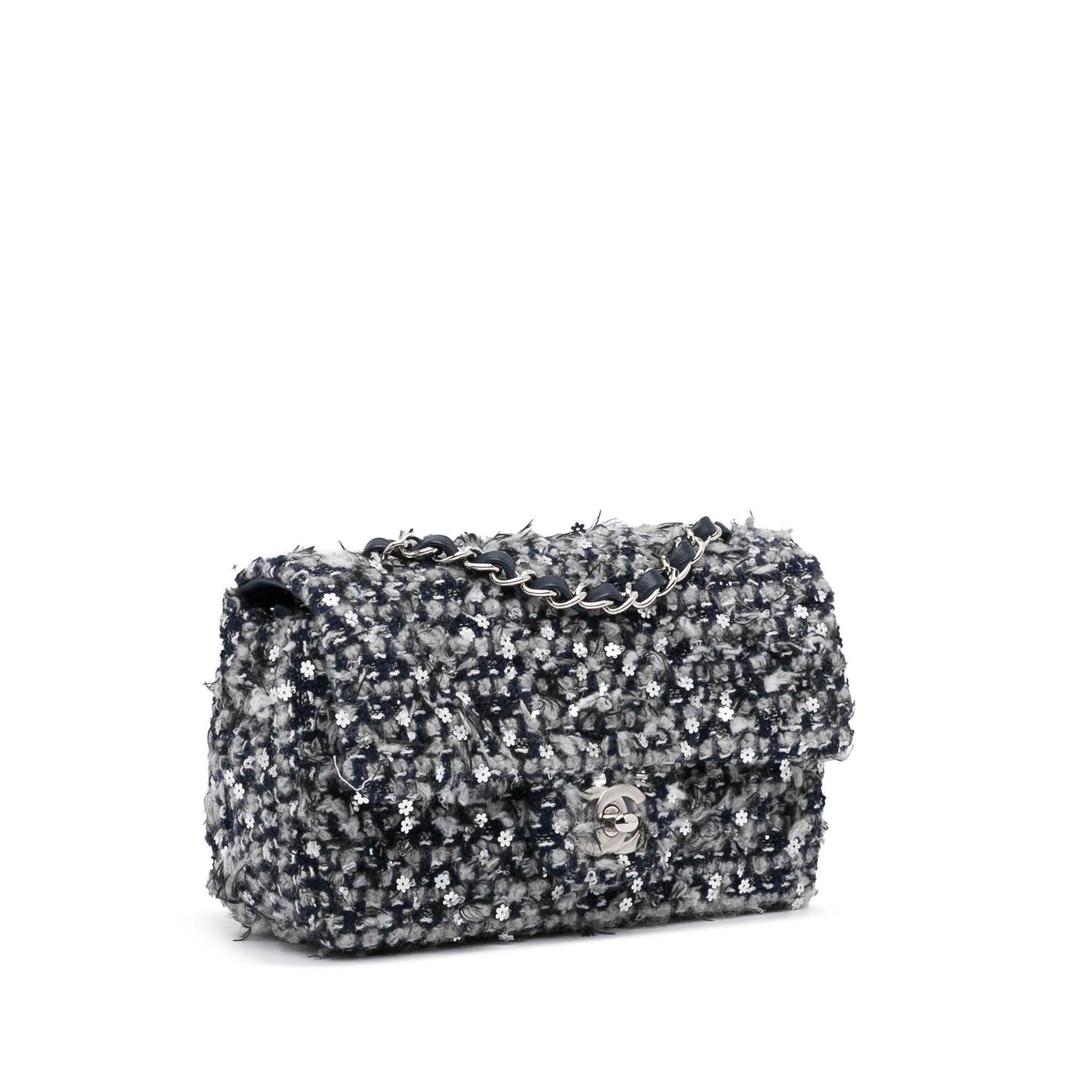 Chanel Mini Sequin Tweed Flap Crossbody