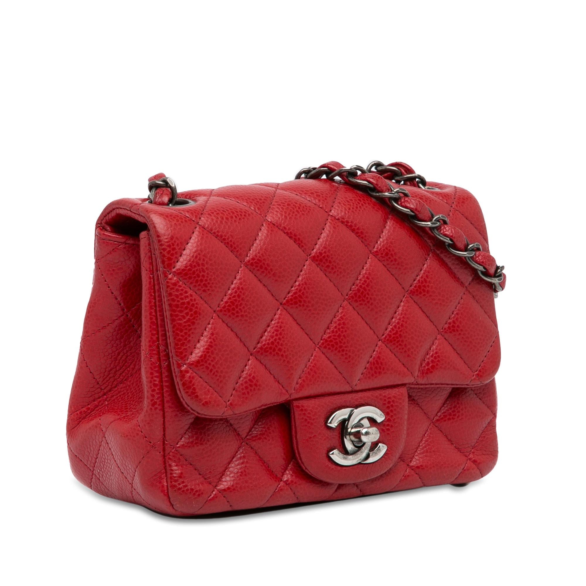 Chanel Mini Square Classic Caviar Single Flap Crossbody