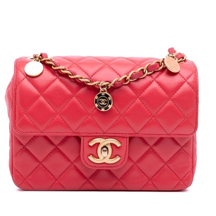 Chanel Mini Square Classic Lambskin Casino Royale Charms Single Flap | Studio Nafay
