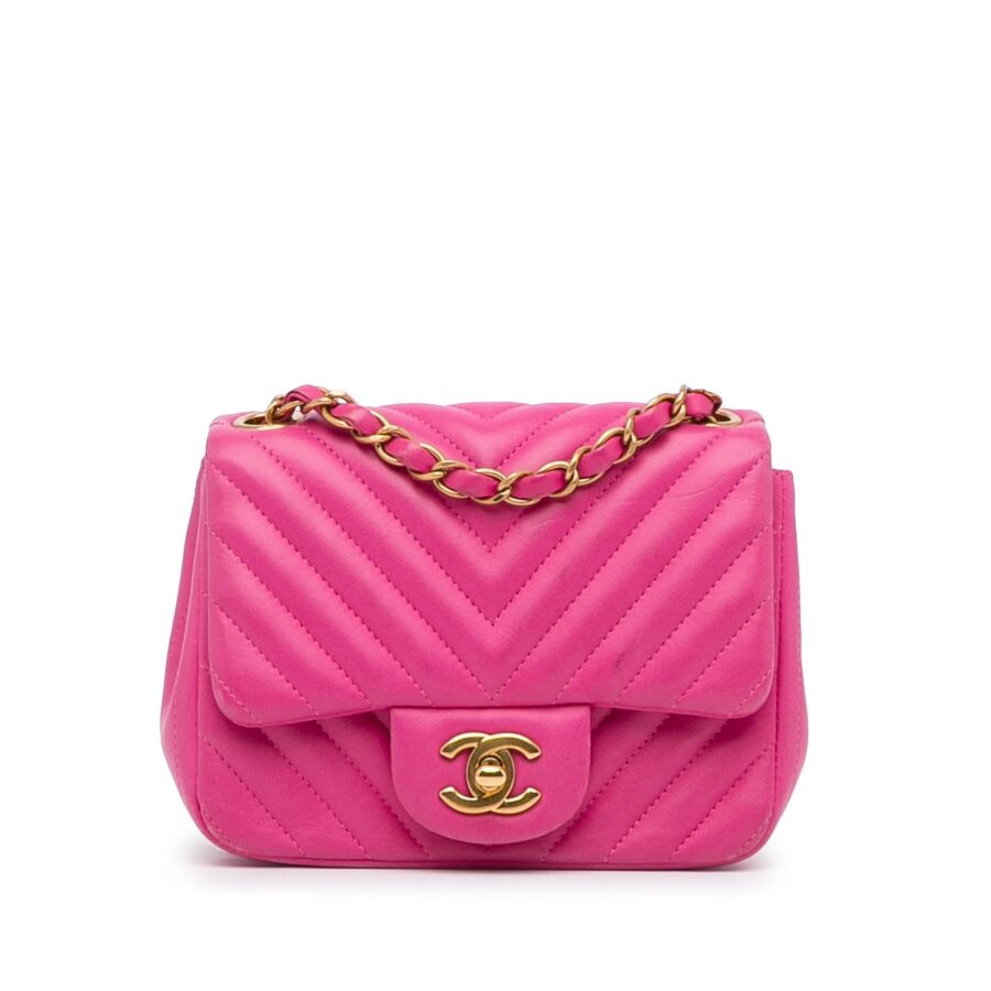 Chanel Mini Square Classic Lambskin Chevron Flap Crossbody | Studio Nafay