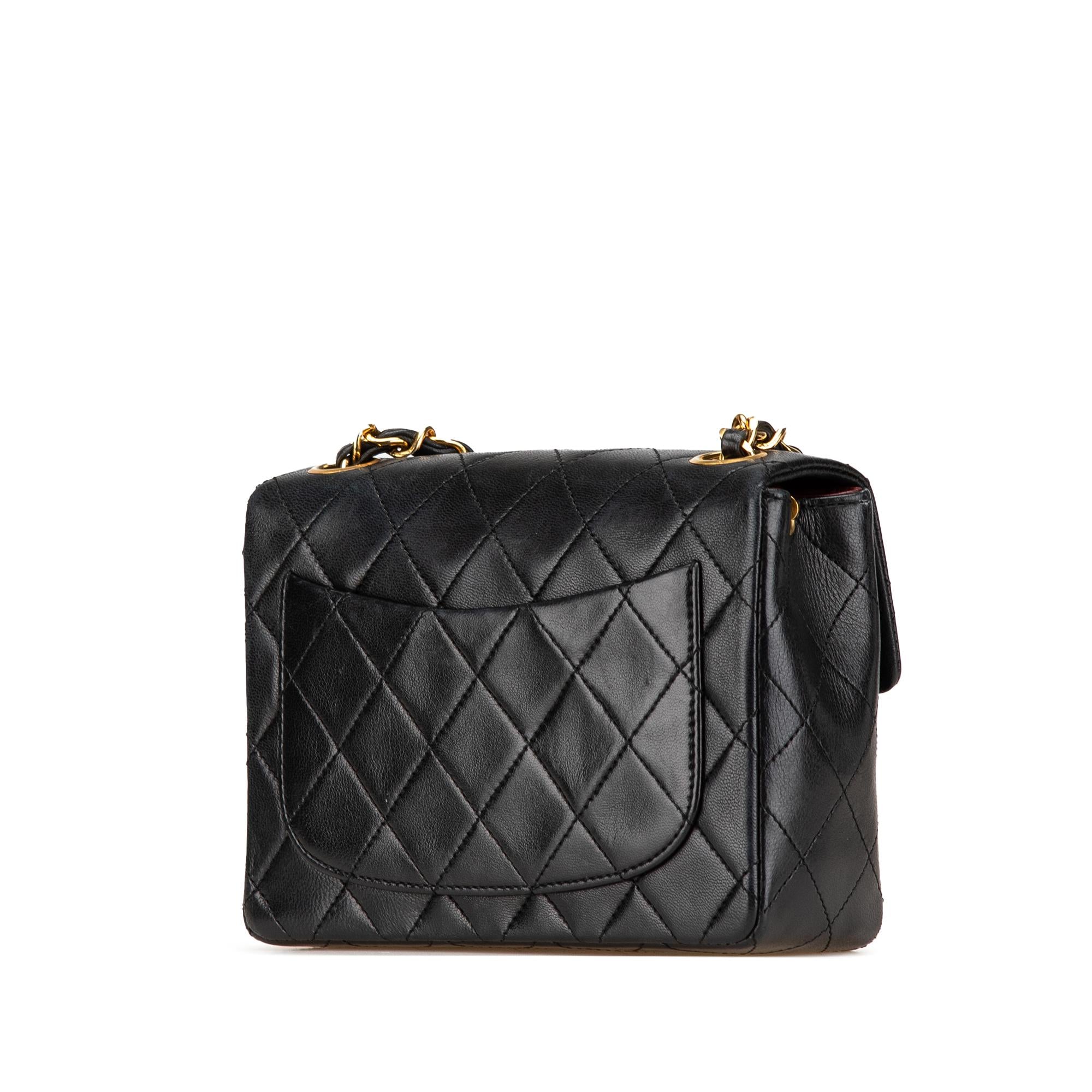 Chanel Mini Square Classic Lambskin Single Flap Crossbody