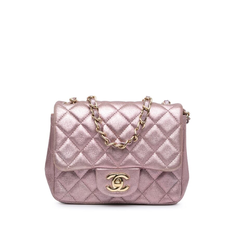 Chanel Mini Square Classic Metallic Calfskin Single Flap | Studio Nafay
