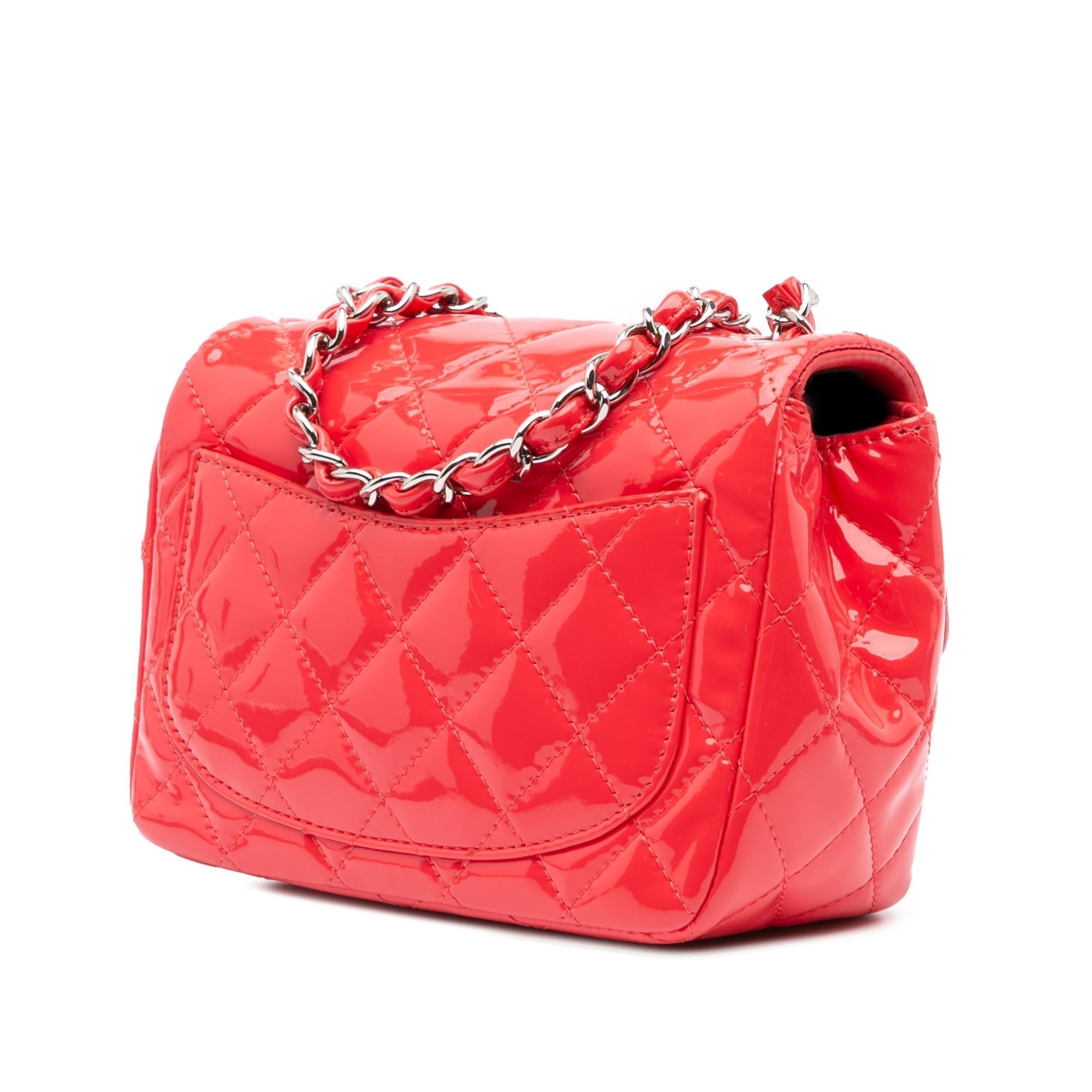 Chanel Mini Square Classic Patent Single Flap Crossbody