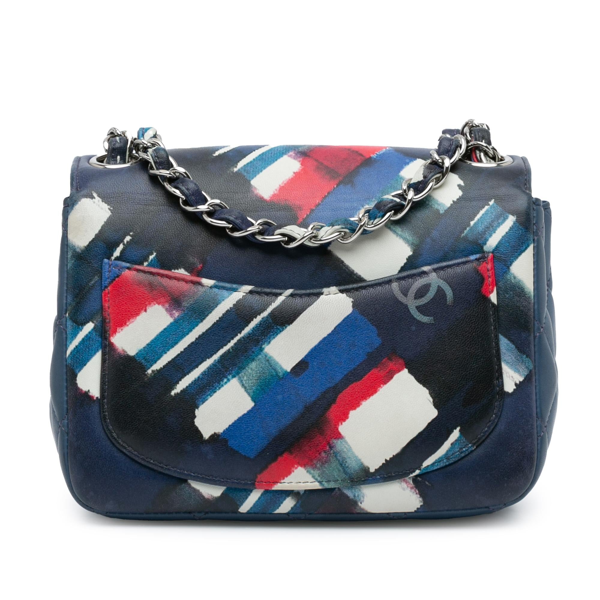 Chanel Mini Square Classic Printed Lambskin Airlines Flap Crossbody