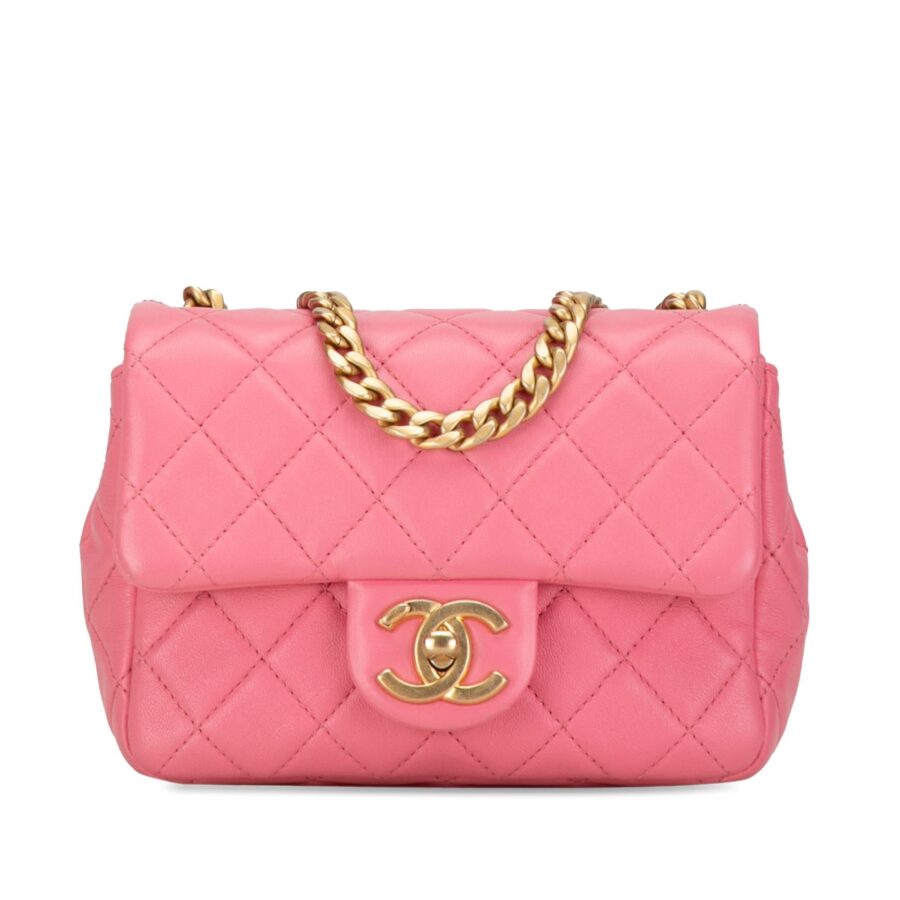 Chanel Mini Square Lambskin Pearl Samba Flap | Studio Nafay