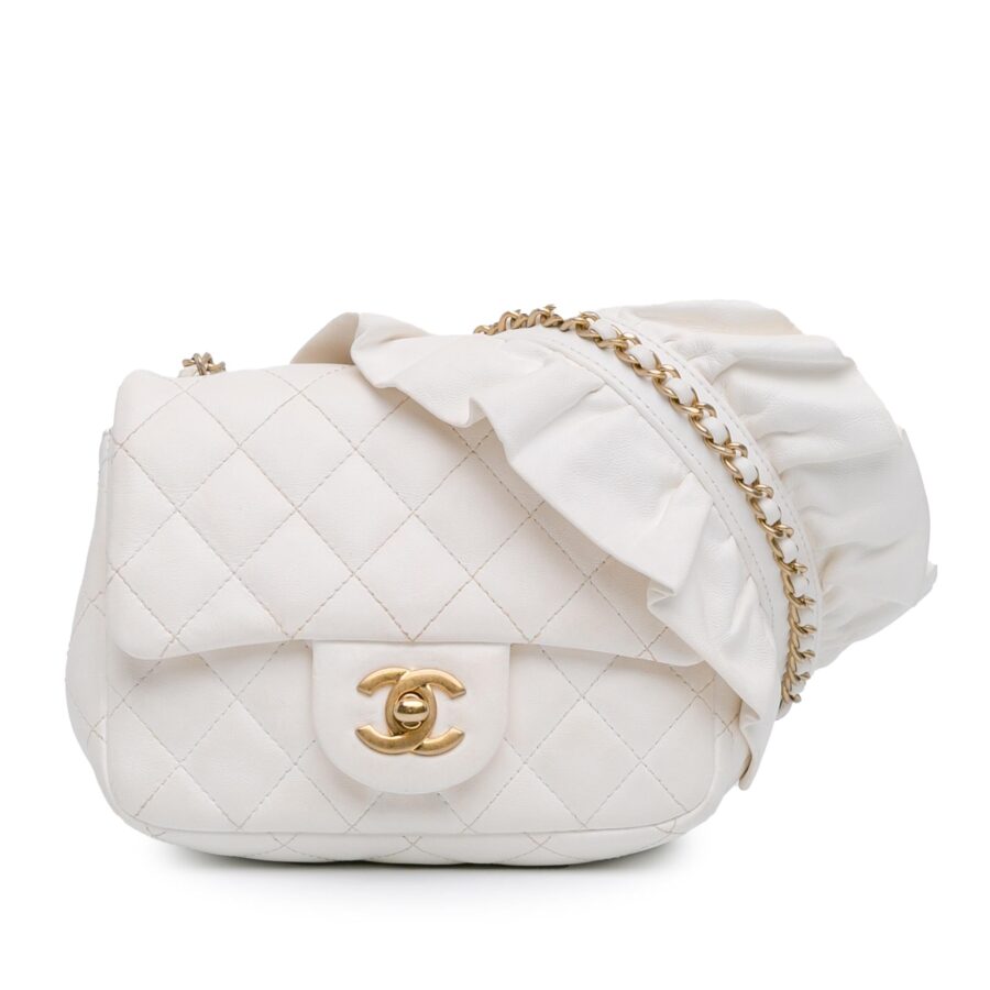 Chanel Mini Square Lambskin Romance Single Flap Crossbody | Studio Nafay