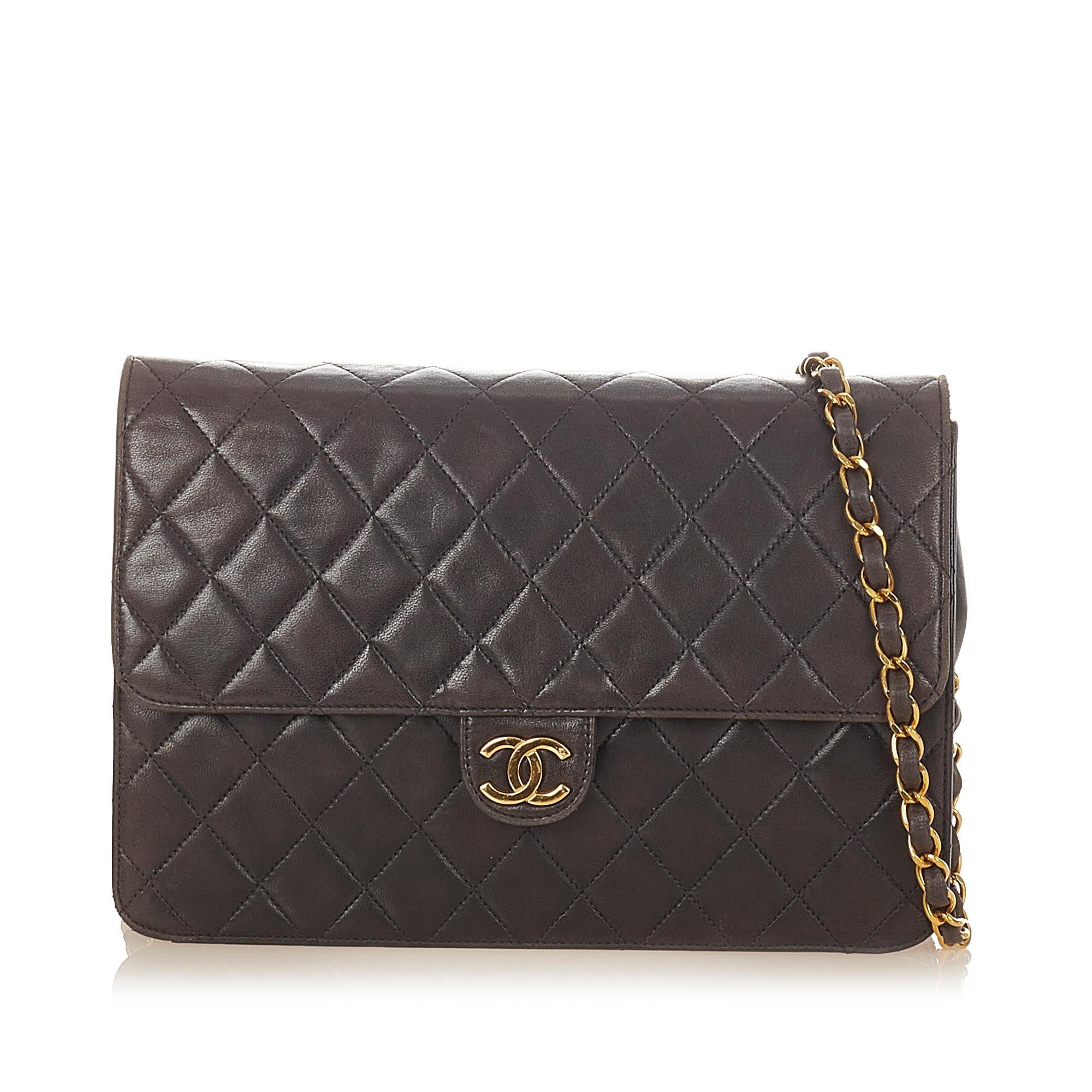 Chanel Old Medium Lambskin CC Single Flap bag