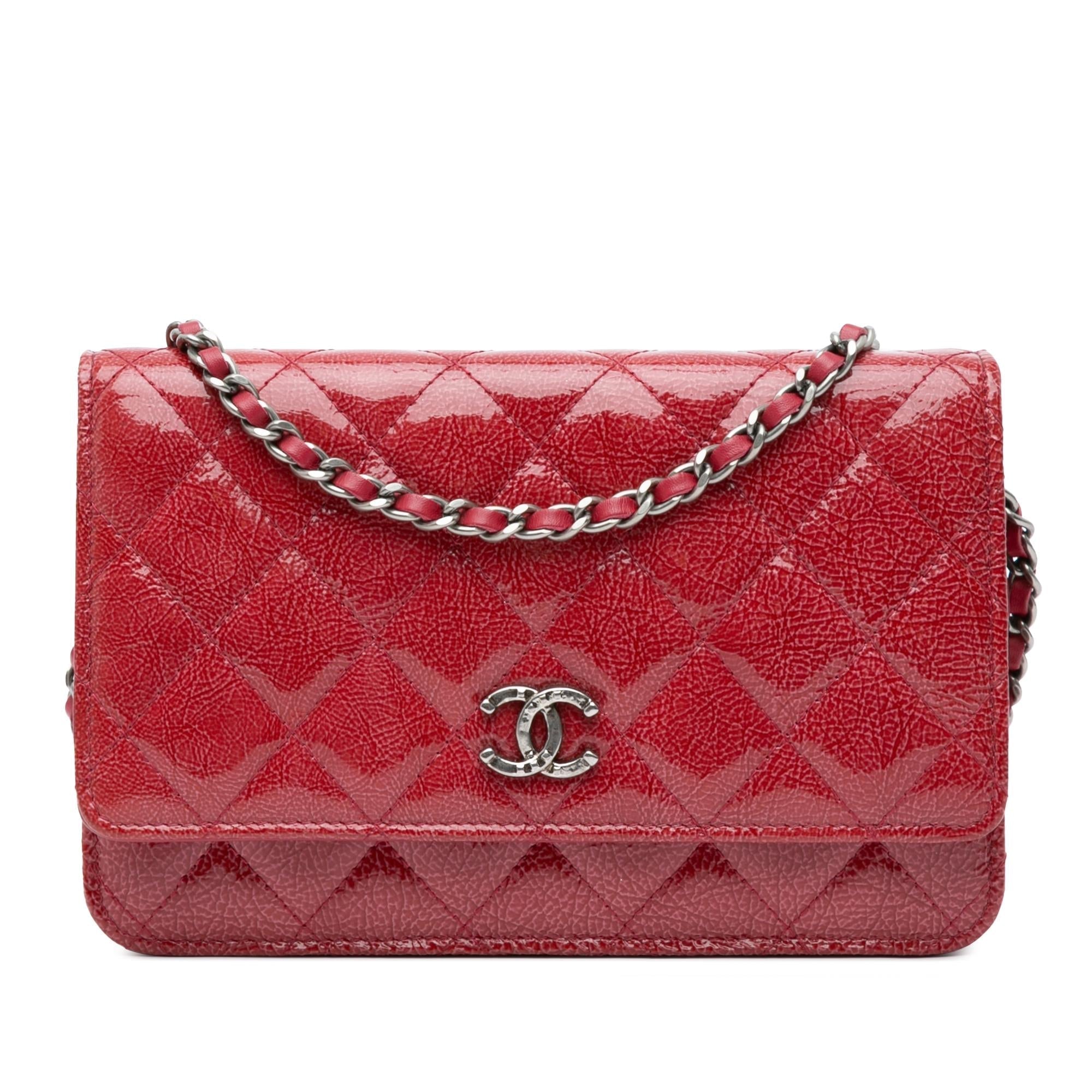 Chanel Dallas CC Patent Goatskin Wallet on Chain Crossbody