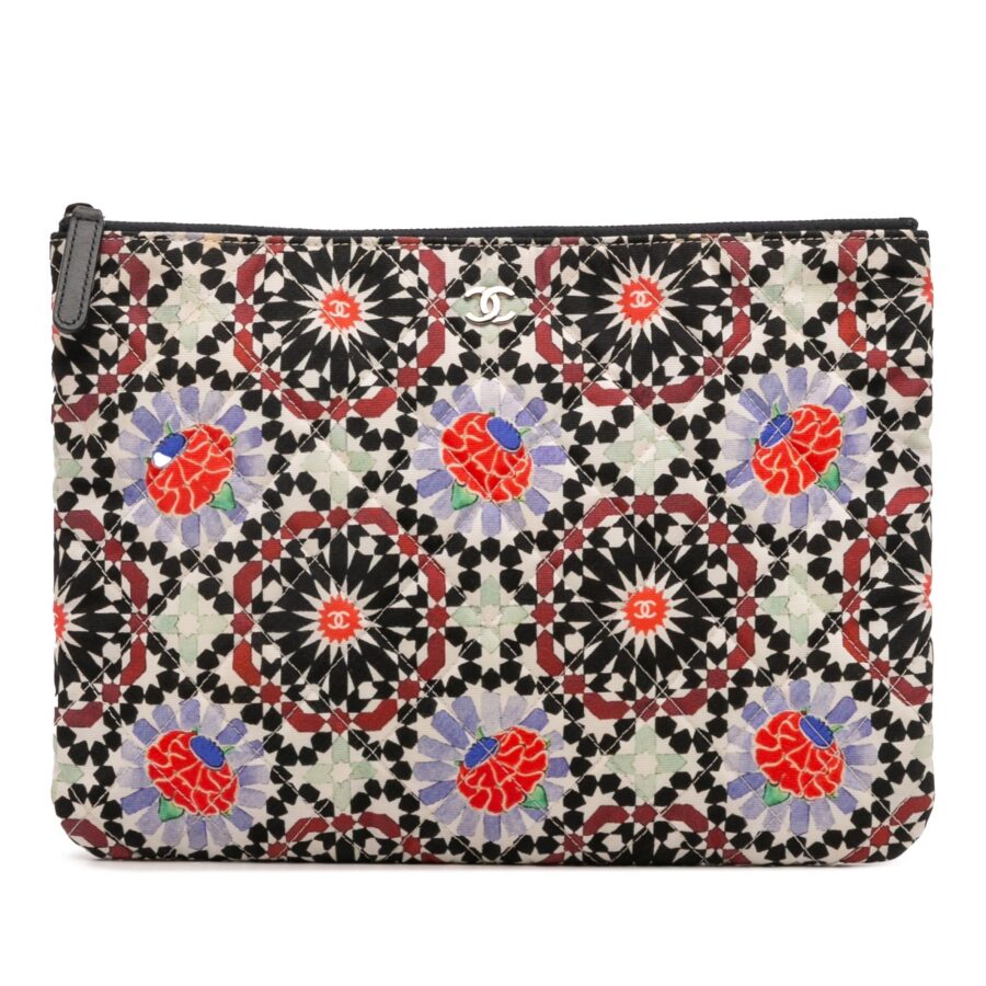 Chanel Paris Dubai Medium Printed Canvas Cosmetic Case | Studio Nafay
