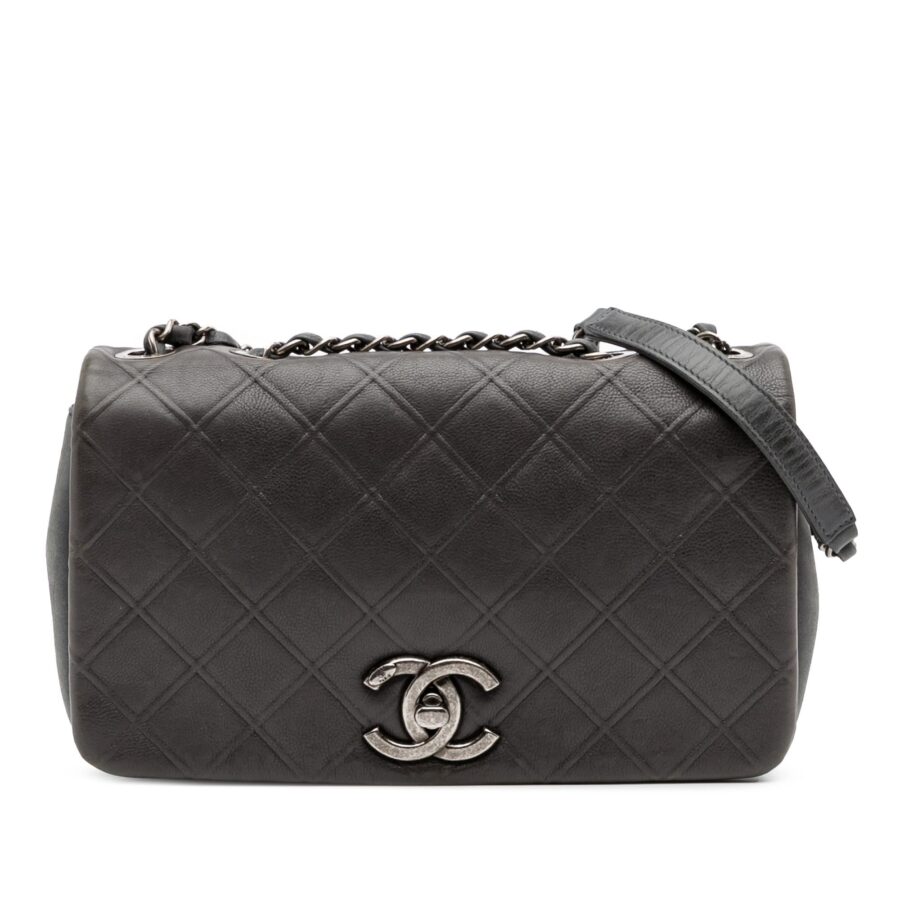 Chanel Paris Edinburgh Medium Diamond Embossed Calfskin New Chic Flap | Studio Nafay