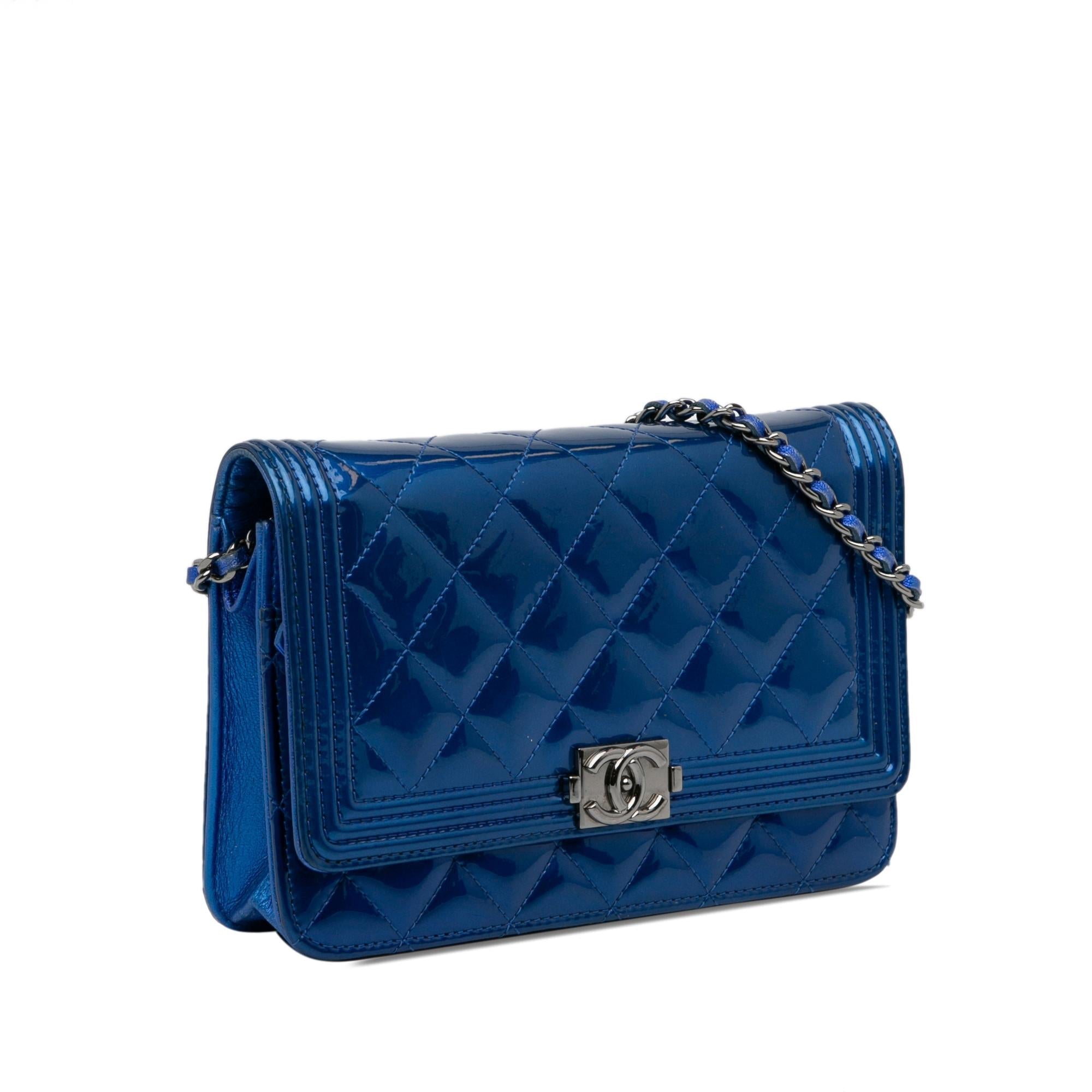 Chanel Patent Boy Wallet on Chain Crossbody - Product Image 2