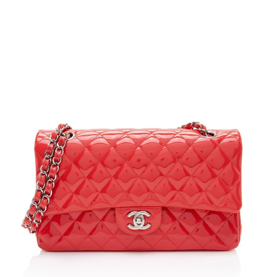 Chanel Patent Leather Classic Medium Double Flap Bag | Studio Nafay