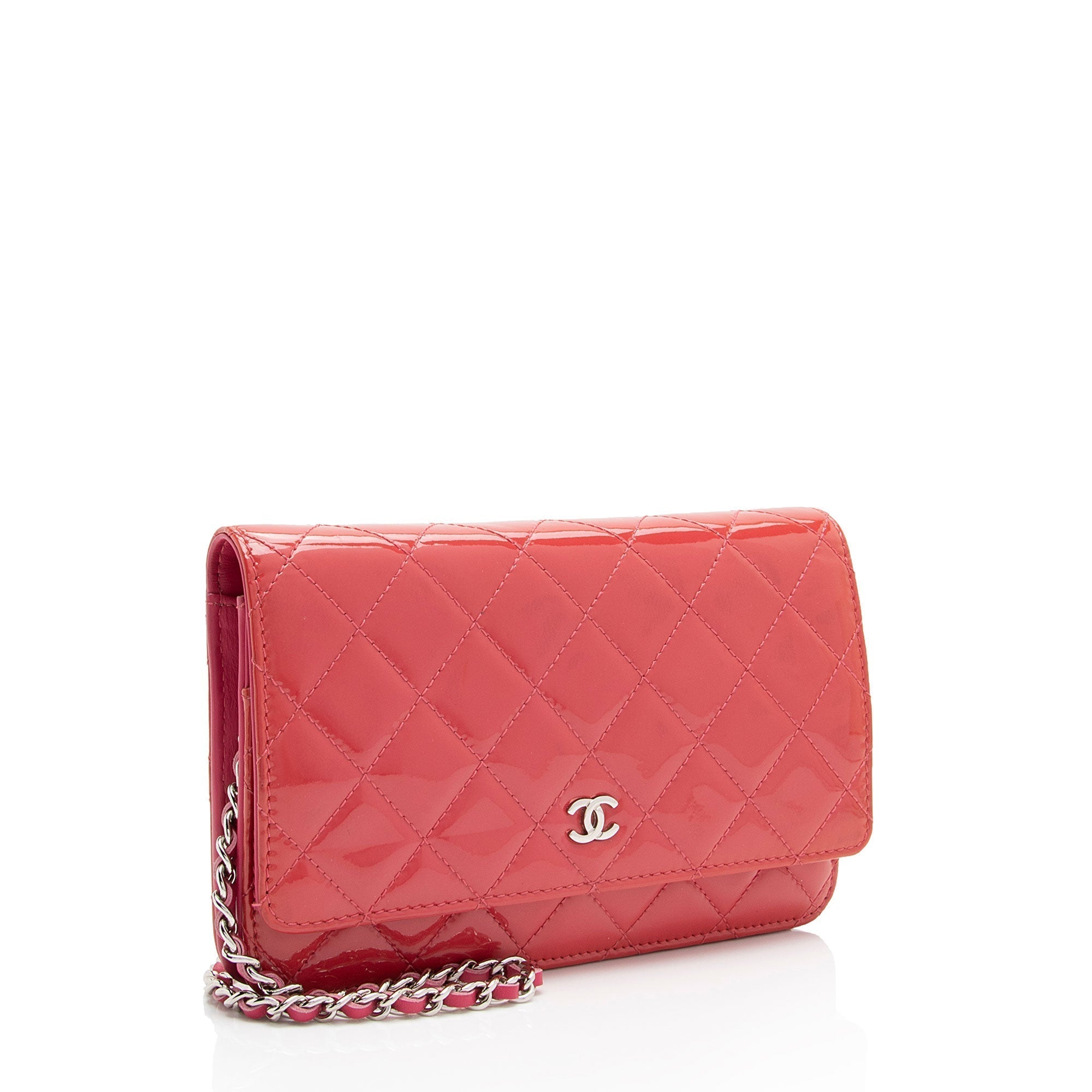 Chanel Patent Leather Classic Wallet on Chain Crossbody