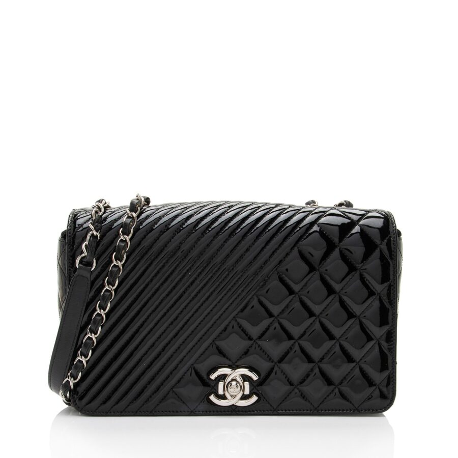 Chanel Patent Leather Coco Boy Medium Flap Bag | Studio Nafay