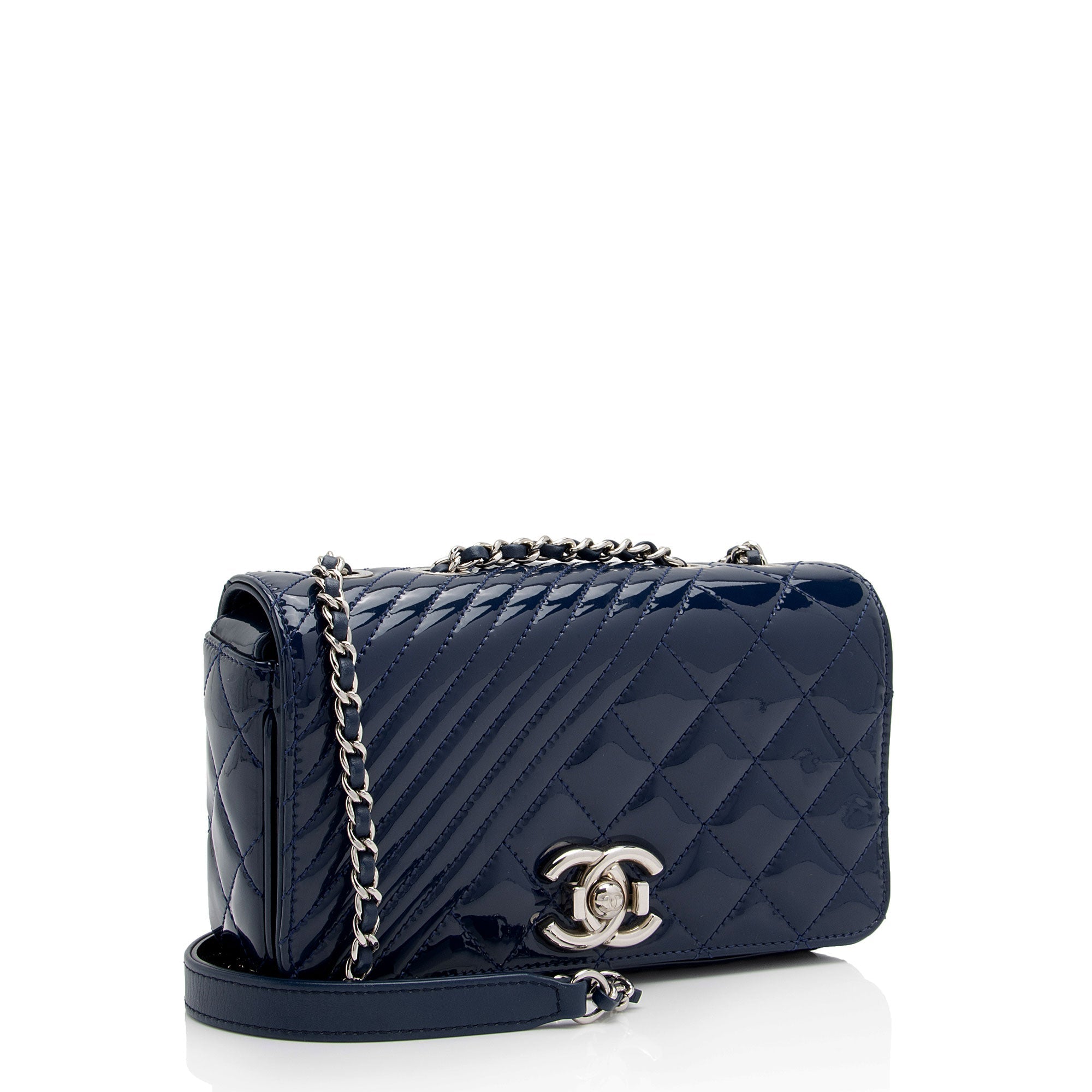 Chanel Patent Leather Coco Boy Small Flap Bag