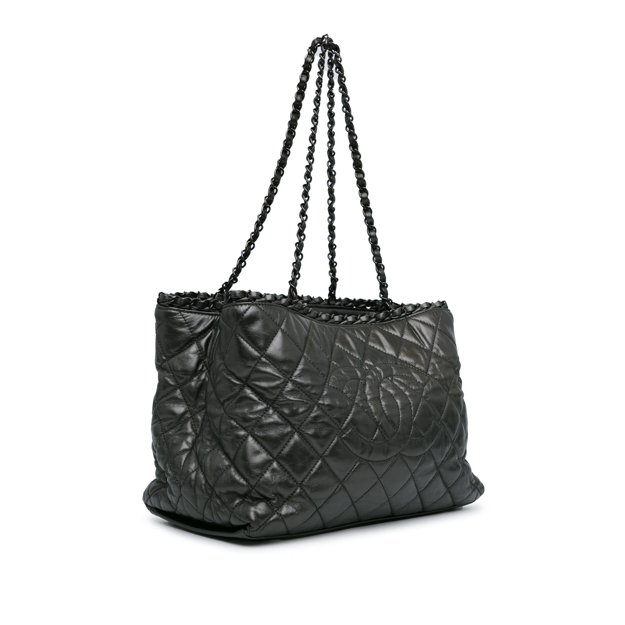 Chanel Quilted Aged Calfskin Chain Me Tote