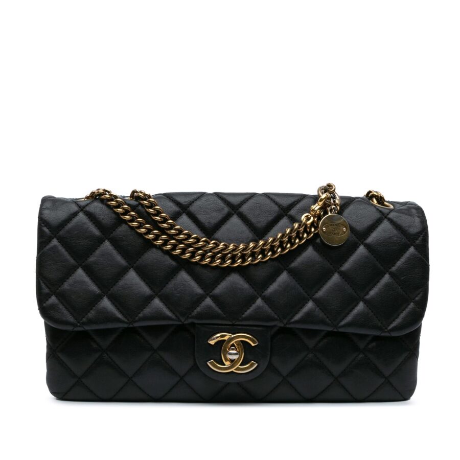 Chanel Quilted Calfskin CC Crown Flap Shoulder Bag | Studio Nafay