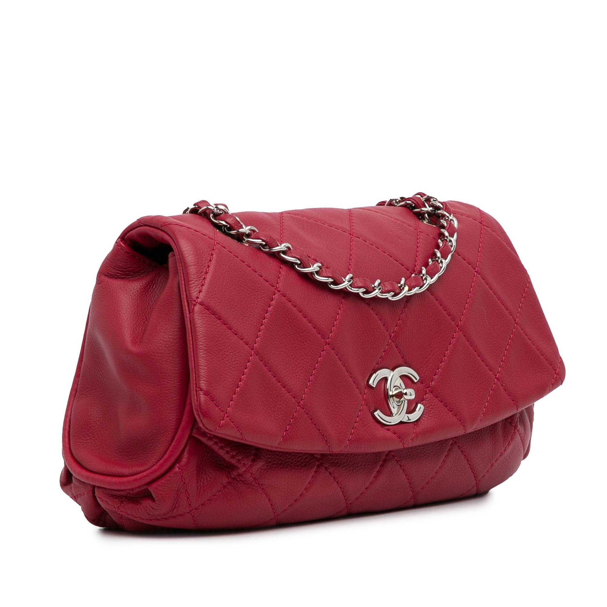 Chanel Quilted Calfskin Curvy Flap Shoulder Bag
